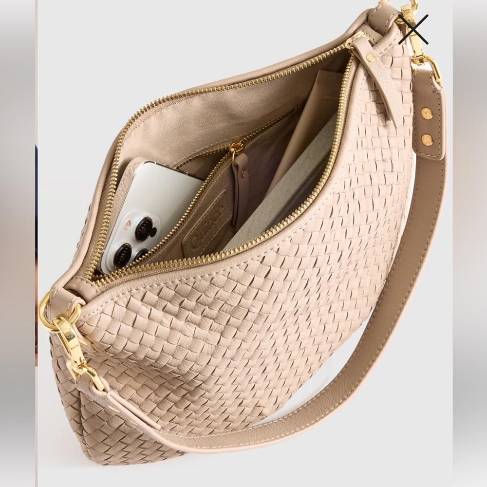NWT Quince Italian Handwoven Leather Mini Shoulder Bag - Picture 6 of 9